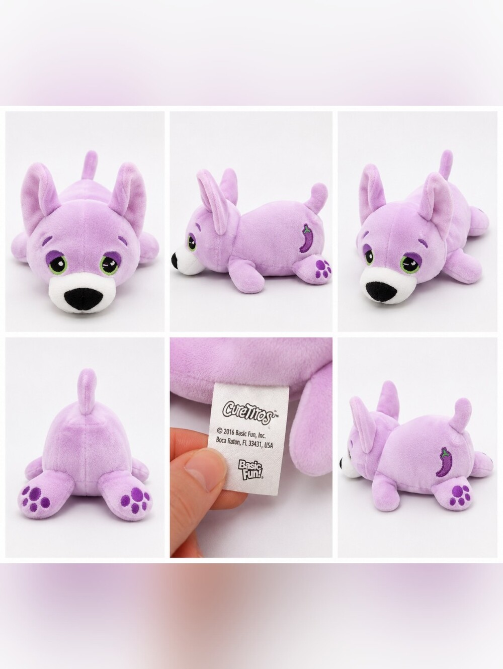 Cutetitos Tortilla Purple Spicy Pepper Plush Stuffed Animal Blanket No Burrito